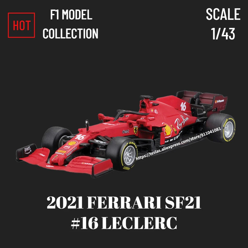 Bburago escala 1:43 f1 2022 modelo de carro ferrari F1-75 leclerc sainz redbull corrida mercedes miniatura crianças presente natal brinquedos para o menino