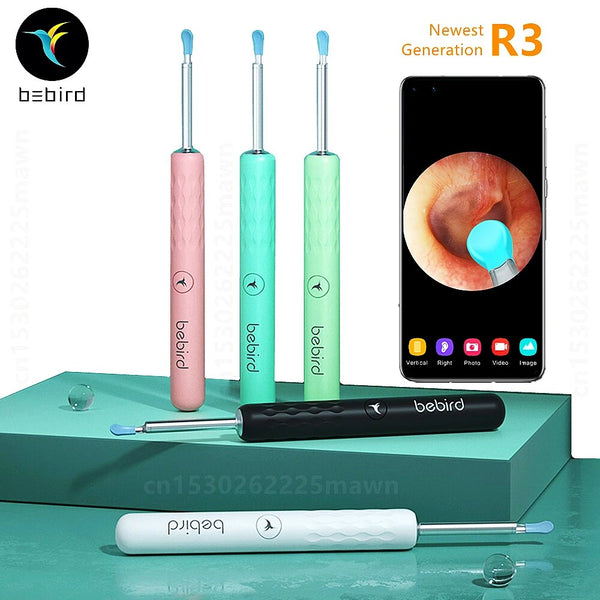 Bebird-R1 R3 X3 Smart Visual Ear Sticks endoscópio, Earpick de alta precisão, Mini câmera, otoscópio, cuidados de saúde, Mijia, 300W