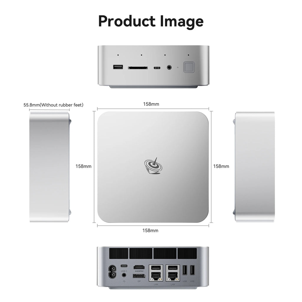 Beelink-GTi14 Ultra AI Mini Gaming Computer, Desktop Laptop, Intel Core, Ultraleve 7, 155H, Ultra9, 185H, 32GB DDR5, 1TB SSD, Wifi7, BT5.4