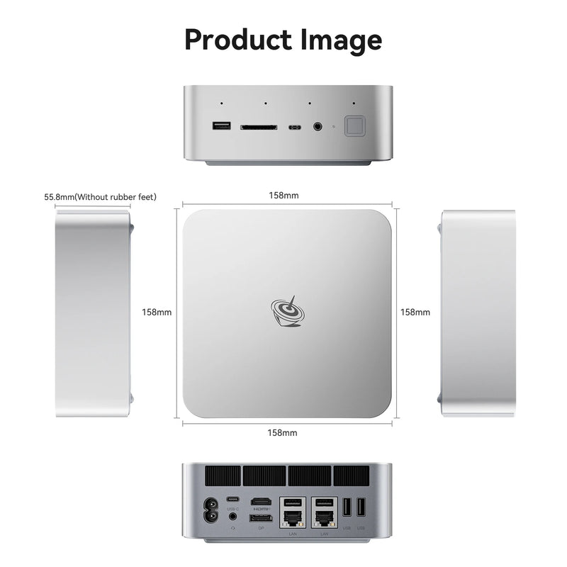 Beelink-GTi14 Ultra AI Mini Gaming Computer, Desktop Laptop, Intel Core, Ultraleve 7, 155H, Ultra9, 185H, 32GB DDR5, 1TB SSD, Wifi7, BT5.4