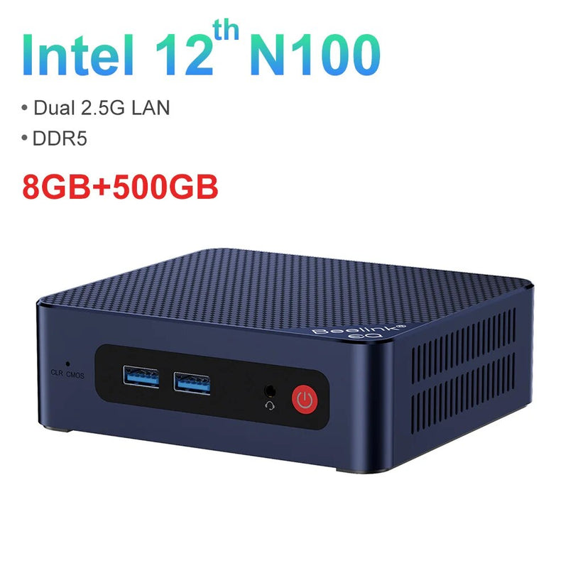 Beelink-U59 Pro Mini PC, Computador de mesa para jogos, Intel 11th Gen, N5105, DDR4, 8GB, SSD de 512GB, EQ12, N100, Dual WiFi, 1000M, N5095