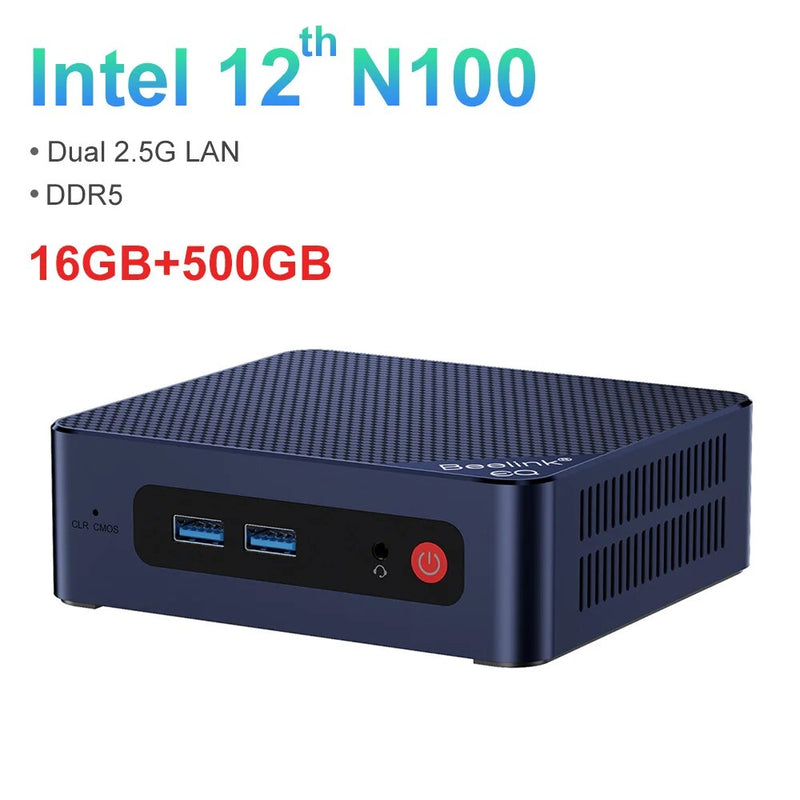 Beelink-U59 Pro Mini PC, Computador de mesa para jogos, Intel 11th Gen, N5105, DDR4, 8GB, SSD de 512GB, EQ12, N100, Dual WiFi, 1000M, N5095