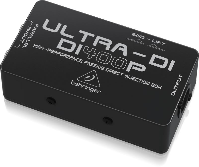 Behringer Direct Injection Box, Multi-Purpose Profissional, Ultra-DI DI400P, para aplicações em Palco e Estúdio