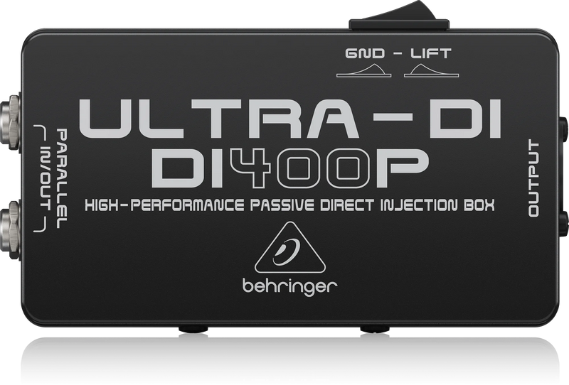 Behringer Direct Injection Box, Multi-Purpose Profissional, Ultra-DI DI400P, para aplicações em Palco e Estúdio
