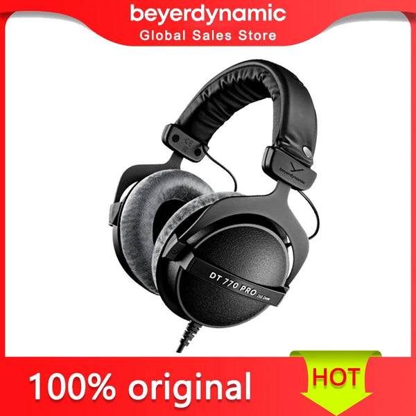 Beyerdynamic Head Mounted Monitoring Earphones, gravação profissional fechada, DT770 PRO, 250 Ω