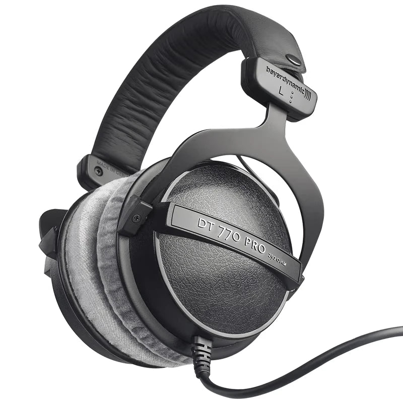 Beyerdynamic Head Mounted Monitoring Earphones, gravação profissional fechada, DT770 PRO, 250 Ω