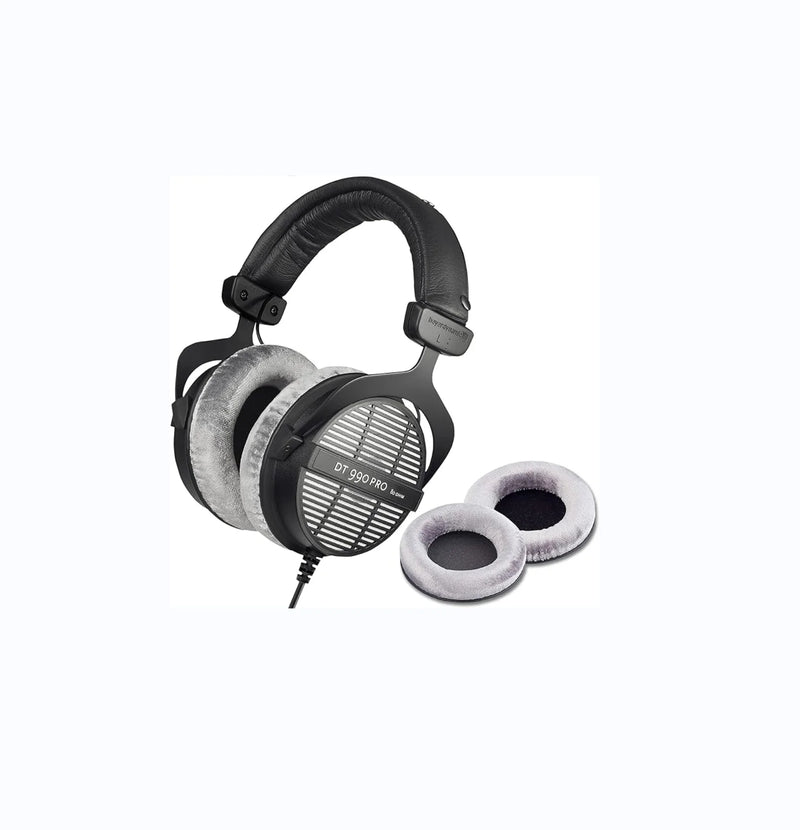 Beyerdynamic-Over-Ear Studio Headphones, cinza, DT 990 PRO Open construção