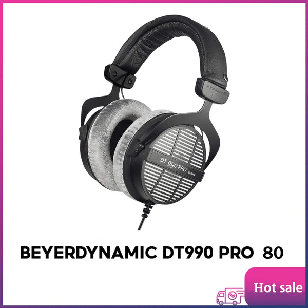 Beyerdynamic-Over-Ear Studio Headphones, cinza, DT 990 PRO Open construção