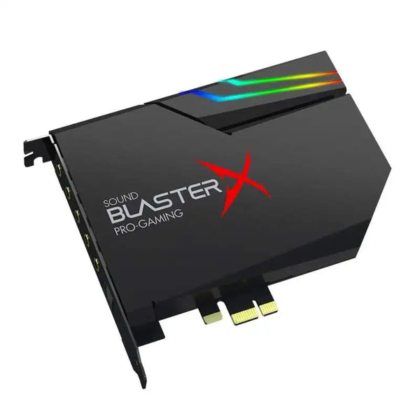BlasterX-AE-5 Plus Placa de som PCI-e Gaming, DAC com Dolby Digital, SABRE32, Ultra classe 32 bits, 384kHz, Criativo