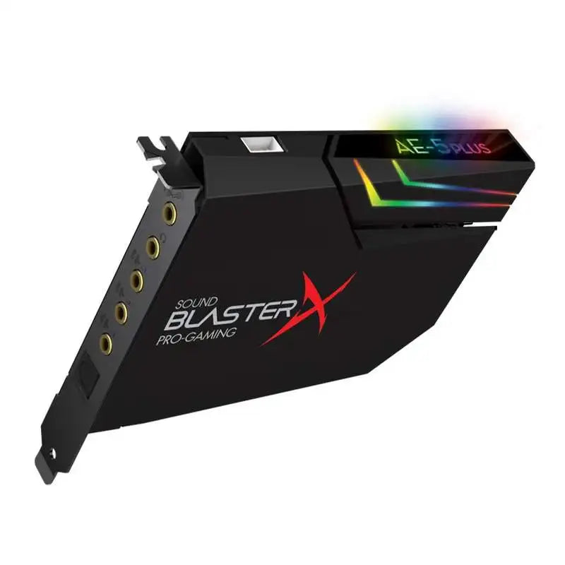 BlasterX-AE-5 Plus Placa de som PCI-e Gaming, DAC com Dolby Digital, SABRE32, Ultra classe 32 bits, 384kHz, Criativo