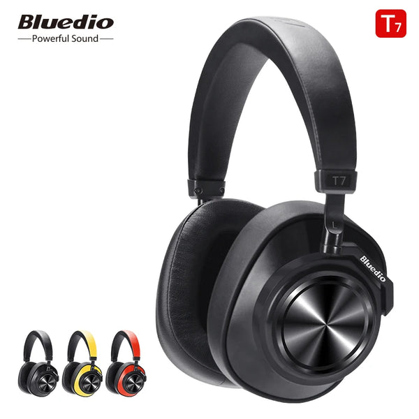 Bluedio-T7 fone de ouvido sem fio com alto-falante, Bluetooth 5.0, HIFI som auscultadores, 57 milímetros alto-falante para o telefone, ANC