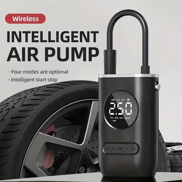 Bomba De Ar Portátil Mini Carro, Bomba De Pneu Elétrico Auto Propelido Display Digital Sem Fio Portátil, Bomba De Carregamento, 1 Conjunto