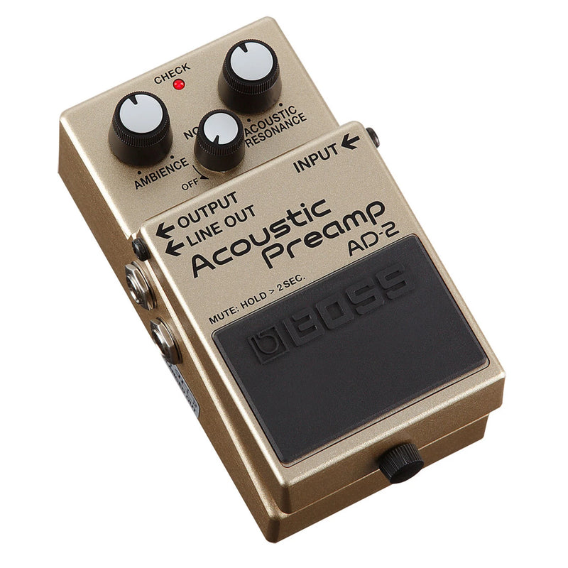 Boss ad-2 Guitarra Acústica, Pré-amplificador com Advanced BOSS, Processamento de Som Natural, Estúdio, Qualidade de Som