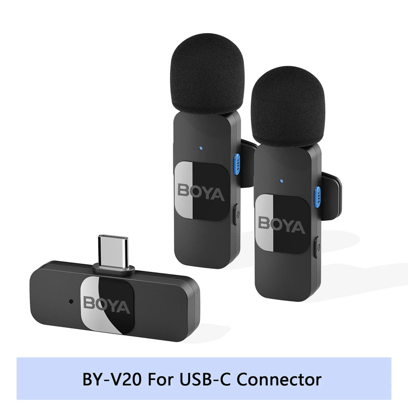 Boya BY-V microfone sem fio profissional lavalier mini lapela microfone condensador redução de ruído mic para iphone ipad android transmissão ao vivo gravação de jogos entrevista vlog gravação de piano Smartphone