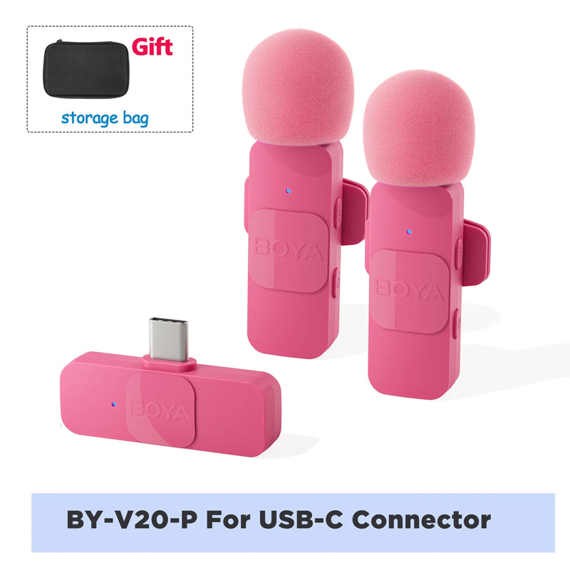 Boya BY-V microfone sem fio profissional lavalier mini lapela microfone condensador redução de ruído mic para iphone ipad android transmissão ao vivo gravação de jogos entrevista vlog gravação de piano Smartphone