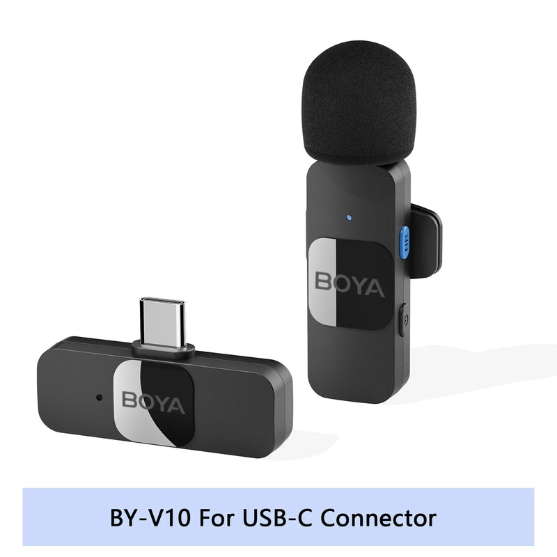 Boya BY-V microfone sem fio profissional lavalier mini lapela microfone condensador redução de ruído mic para iphone ipad android transmissão ao vivo gravação de jogos entrevista vlog gravação de piano Smartphone