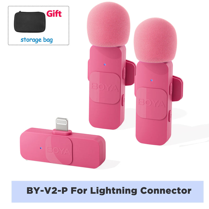 Boya BY-V microfone sem fio profissional lavalier mini lapela microfone condensador redução de ruído mic para iphone ipad android transmissão ao vivo gravação de jogos entrevista vlog gravação de piano Smartphone