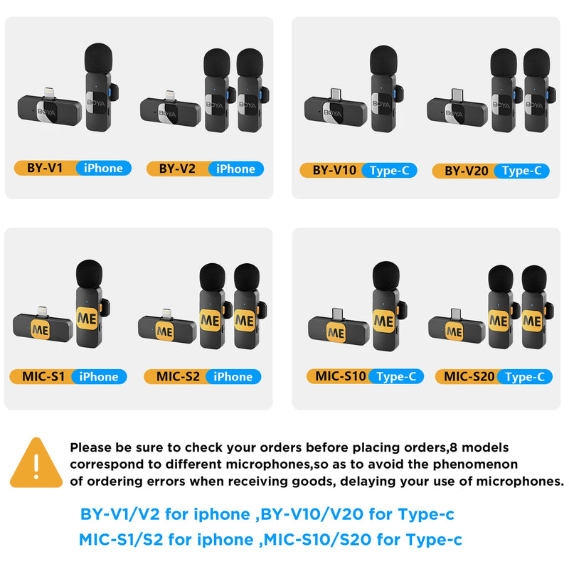Boya BY-V microfone sem fio profissional lavalier mini lapela microfone condensador redução de ruído mic para iphone ipad android transmissão ao vivo gravação de jogos entrevista vlog gravação de piano Smartphone