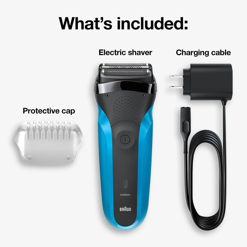 Braun-barbeador elétrico para homem, barbeador recarregável para barbear, seco e molhado, 310s