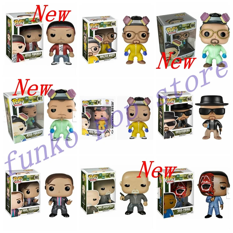 Breaking Bad Action Figure Brinquedos, Presentes de bonecas, Breaking Bad, 161, 162, HEISENBERG 163, SAUL Mike, Fring,