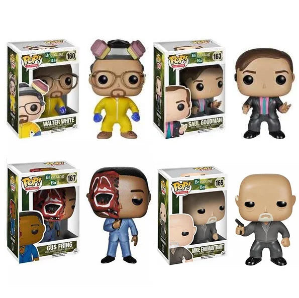 Breaking Bad Action Figure Brinquedos, Presentes de bonecas, Breaking Bad, 161, 162, HEISENBERG 163, SAUL Mike, Fring,