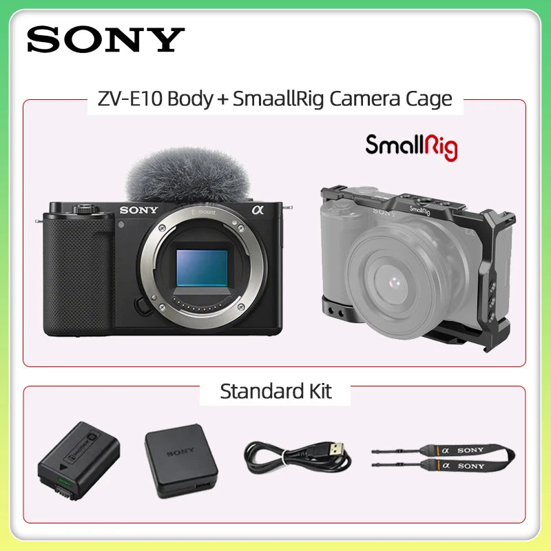 Câmera Digital Vlog Compacta, Câmera Sony Alpha Sem Espelho de Montagem E, Professional E10, Em estoque, 16-50mm Lens