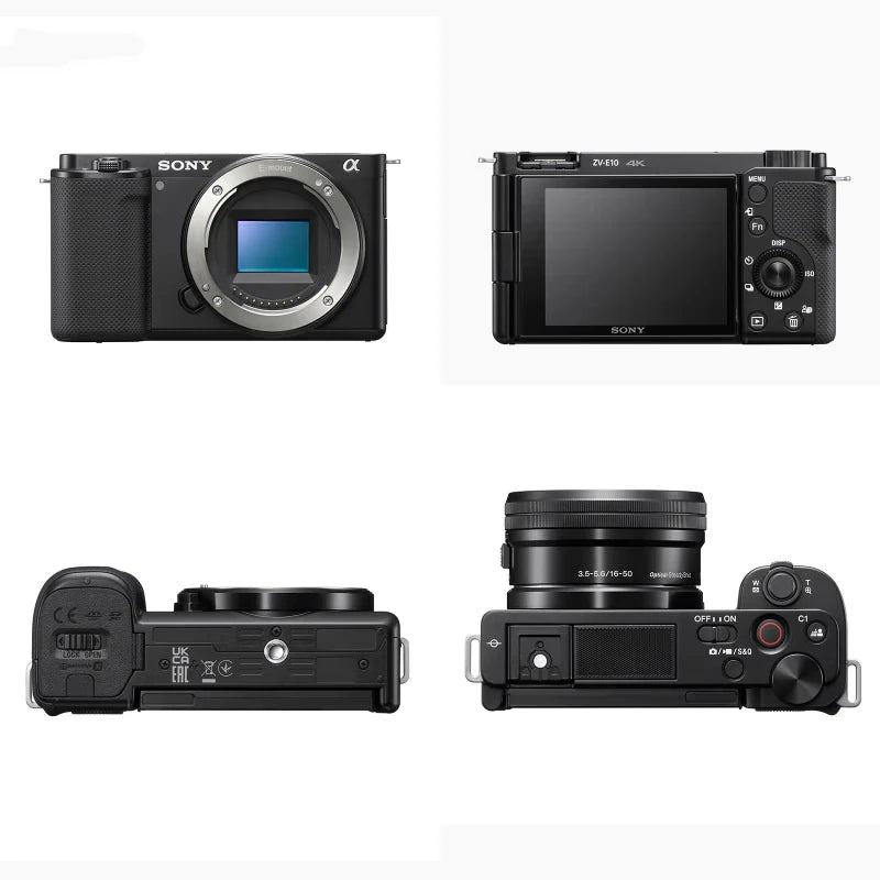 Câmera Digital Vlog Compacta, Câmera Sony Alpha Sem Espelho de Montagem E, Professional E10, Em estoque, 16-50mm Lens