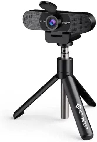 Câmera da Web USB de transmissão HD 1080P para computador com microfones integrados, EMEET Mini Webcam para vídeo em reuniões no PC, desktop e laptop