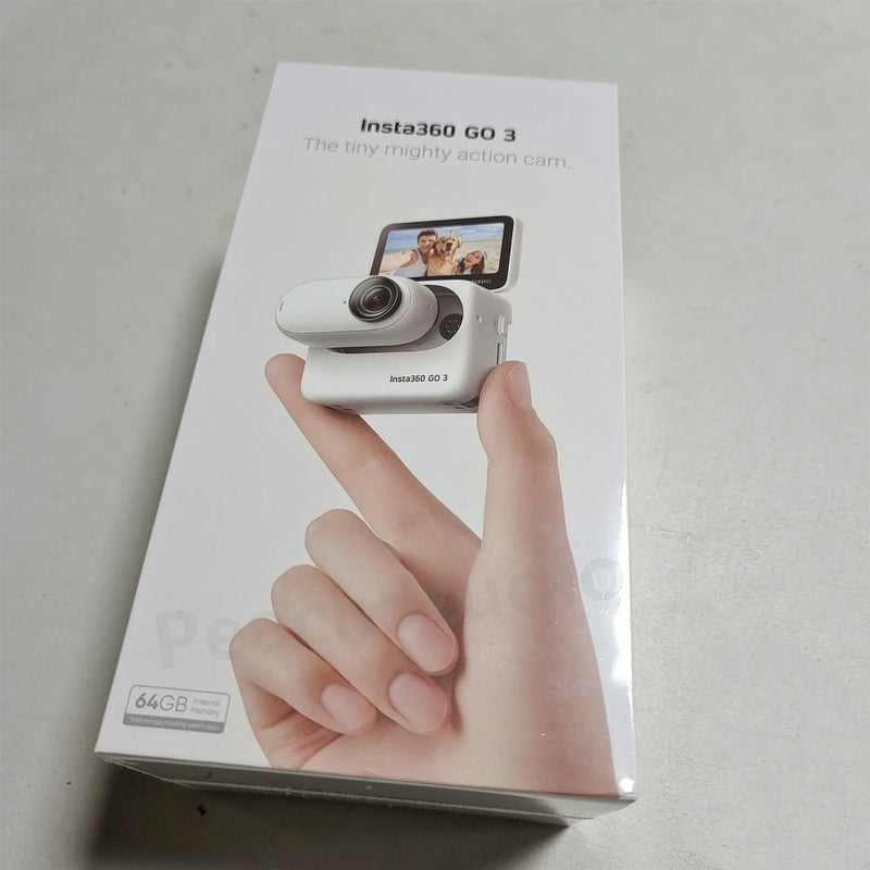 Câmera de ação à prova d'água com Action Pod, Insta360 Go 3, até 2.7K Vídeo, Fotos, 32GB, 64GB, 128GB