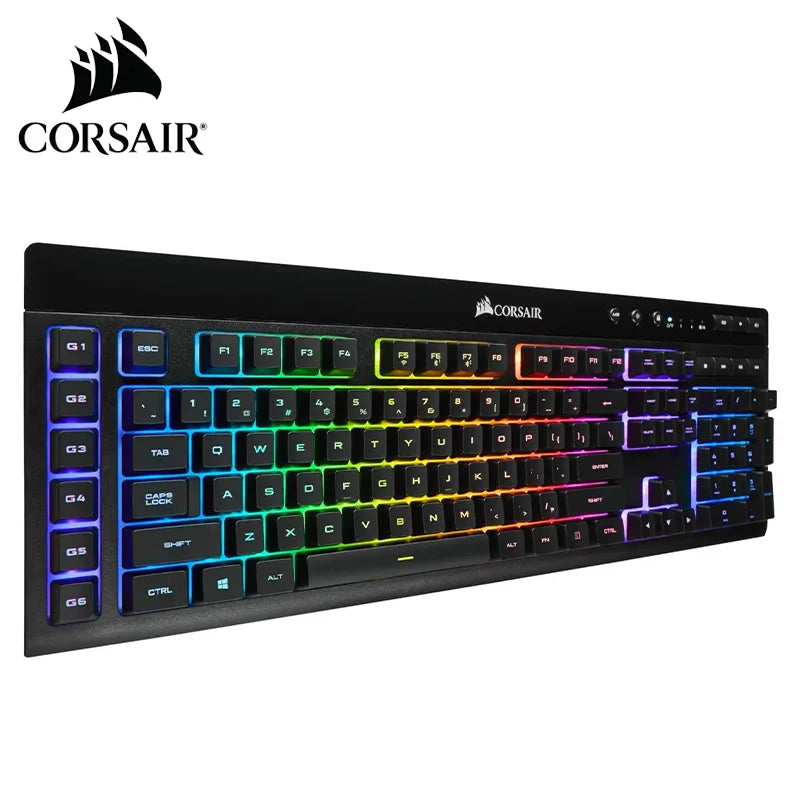 CORSAIR-Teclado para jogos sem fio com dongle USB, conexão Bluetooth, tempo de resposta 1ms, slipstream, RGB, K57