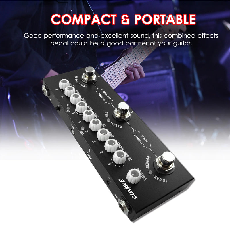 CUVAVE-Pedal De Efeito Combinado Guitarra Elétrica Do Bebê, Gravação Do Telefone, Função De Interface De Áudio, Reprodução De Música Sem Fio