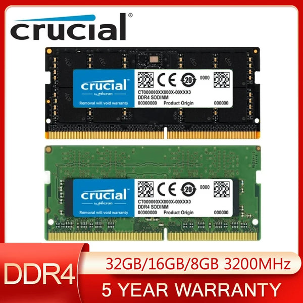 Caderno crucial de RAM DDR4 So-dimm 8GB 4GB 16G 32GB 3200MHZ 2666MHZ 2400MHZ 2133MHZ 1.2V para o portátil