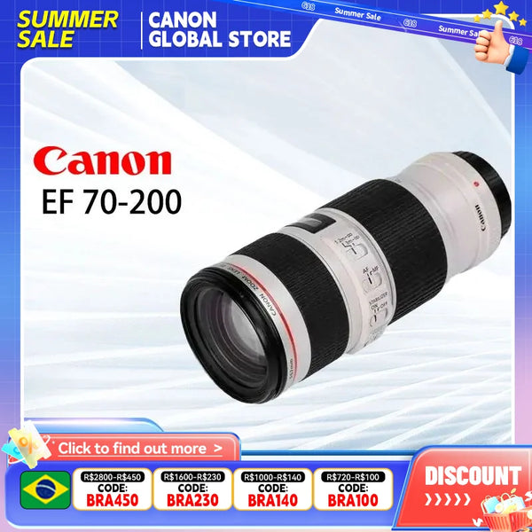 Canon EF 70-200mm f/2.8L É III USM Telefoto Zoom Lens para Câmeras SLR Canon Para Canon EOS Mark IV 6D 5D Mark II