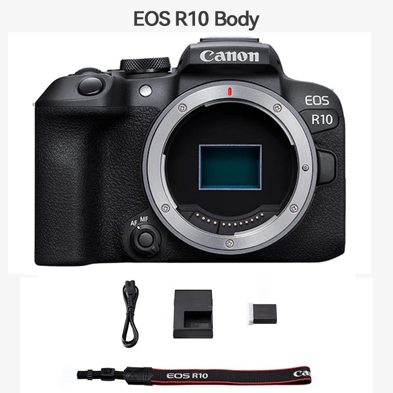 Canon-EOS R10 Câmera Digital Mirrorless Profissional, APS-C Navio Principal, Alta Velocidade, Disparo Contínuo, Vídeo 4K, Original
