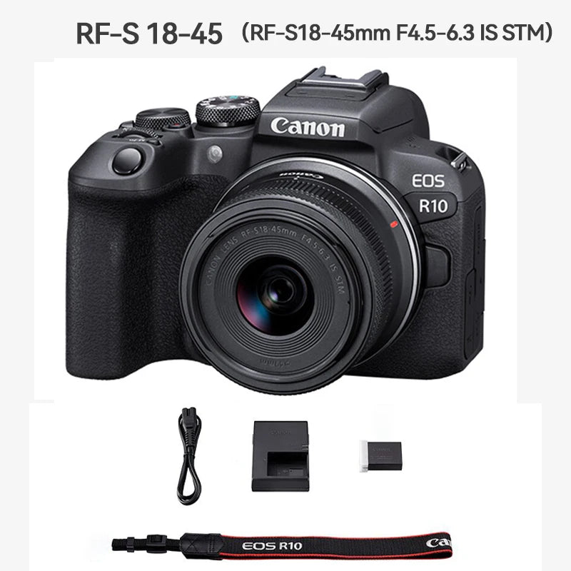 Canon-EOS R10 Câmera Digital Mirrorless Profissional, APS-C Navio Principal, Alta Velocidade, Disparo Contínuo, Vídeo 4K, Original