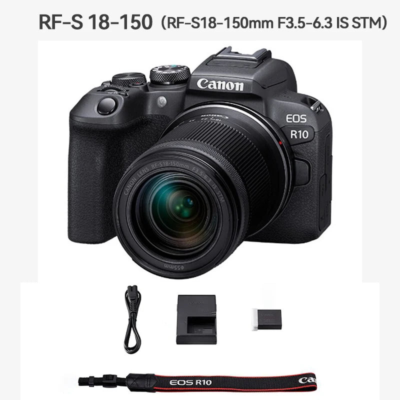 Canon-EOS R10 Câmera Digital Mirrorless Profissional, APS-C Navio Principal, Alta Velocidade, Disparo Contínuo, Vídeo 4K, Original