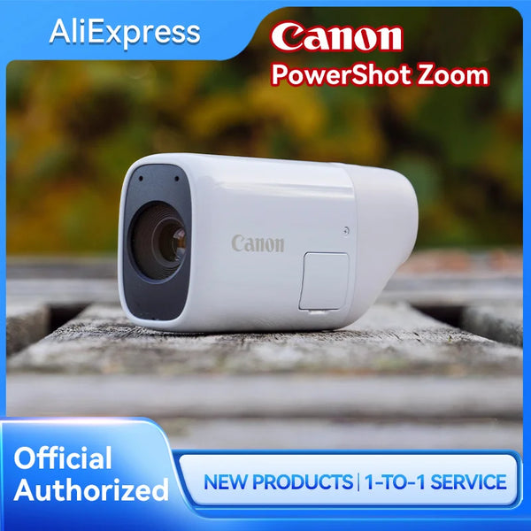 Canon-PowerShot Zoom Compact Monocular, câmara Canon original sem porta, branco e preto, novo