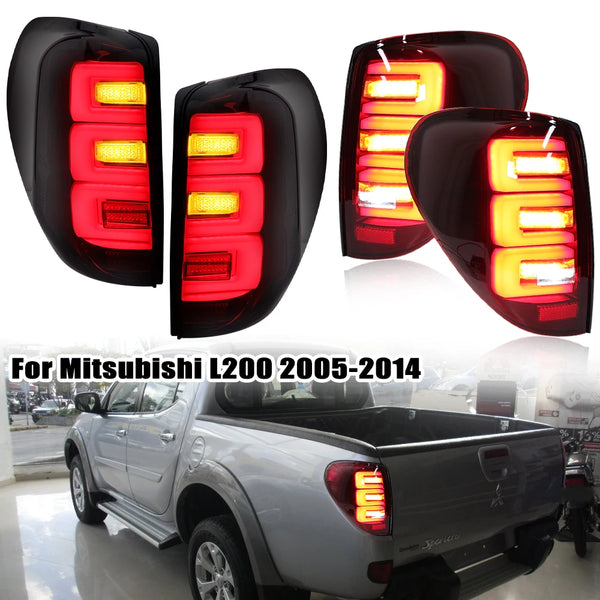 Carro led luz traseira da cauda para mitsubishi l200 triton colt 2005 2006-2015 freio traseiro nevoeiro lâmpada de sinal volta luz acessórios do carro
