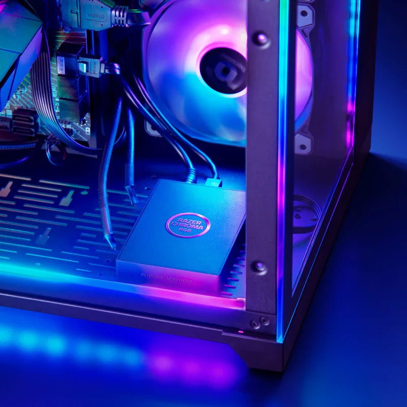 Controlador RGB Endereçável Razer-Chroma, Compatibilidade Universal, Trabalhar com Qualquer Dispositivo ARGB, 6 Cabeçalhos