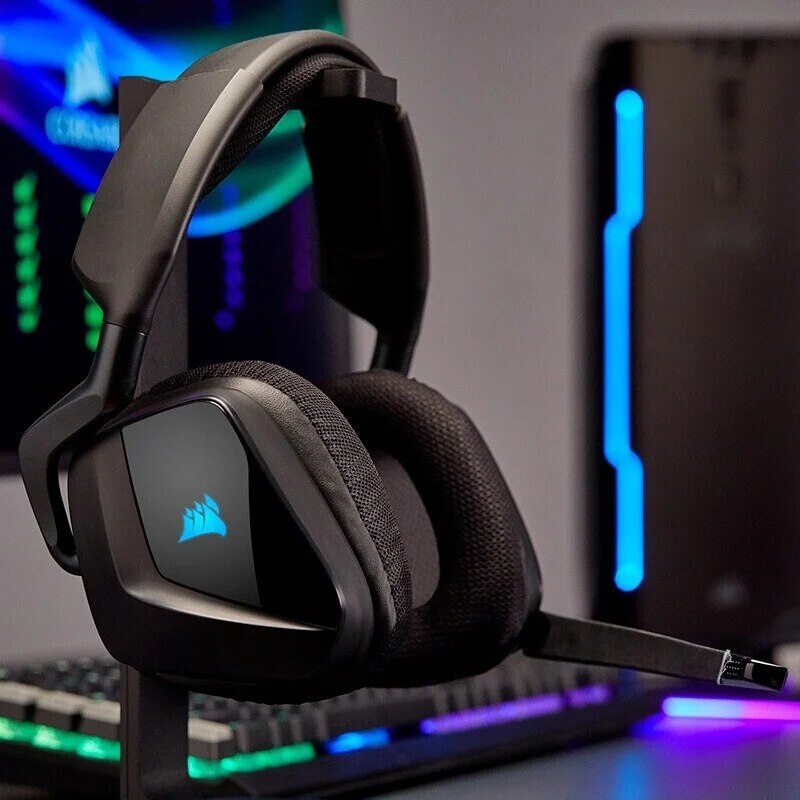 Corsair-Elite Pro Headset Bluetooth para PC, Auscultadores Bluetooth Sem Fio, Som Surround, Presentes Gamer, Bateria de 2,4 GHz Longa Duração, Vazio