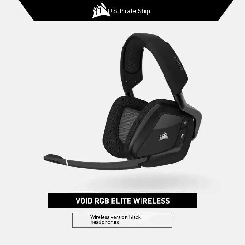 Corsair-Elite Pro Headset Bluetooth para PC, Auscultadores Bluetooth Sem Fio, Som Surround, Presentes Gamer, Bateria de 2,4 GHz Longa Duração, Vazio