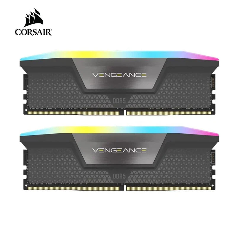 Corsair-Vengeance Memória de desktop otimizada RGB, DDR5 32GB 2x16GB, 5200MHz, 5600MHz, 6000MHz, 6200MHz, AMD otimizada
