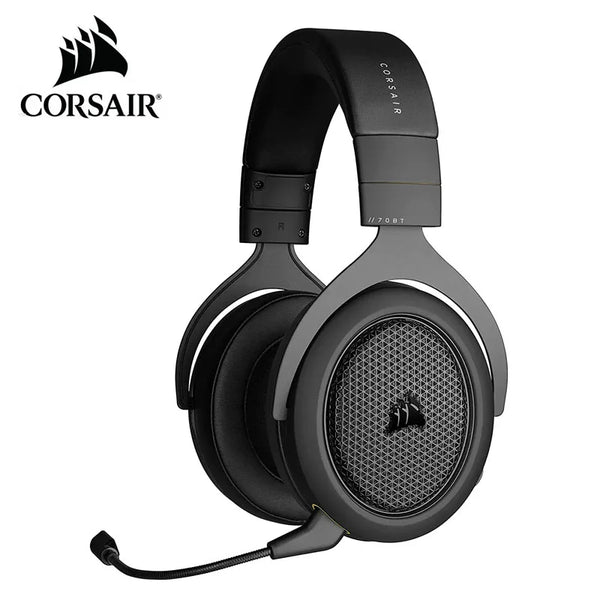 Corsair hs70 bluetooth wired gaming headset com bluetooth-até 30 horas de vida útil da bateria-carbono