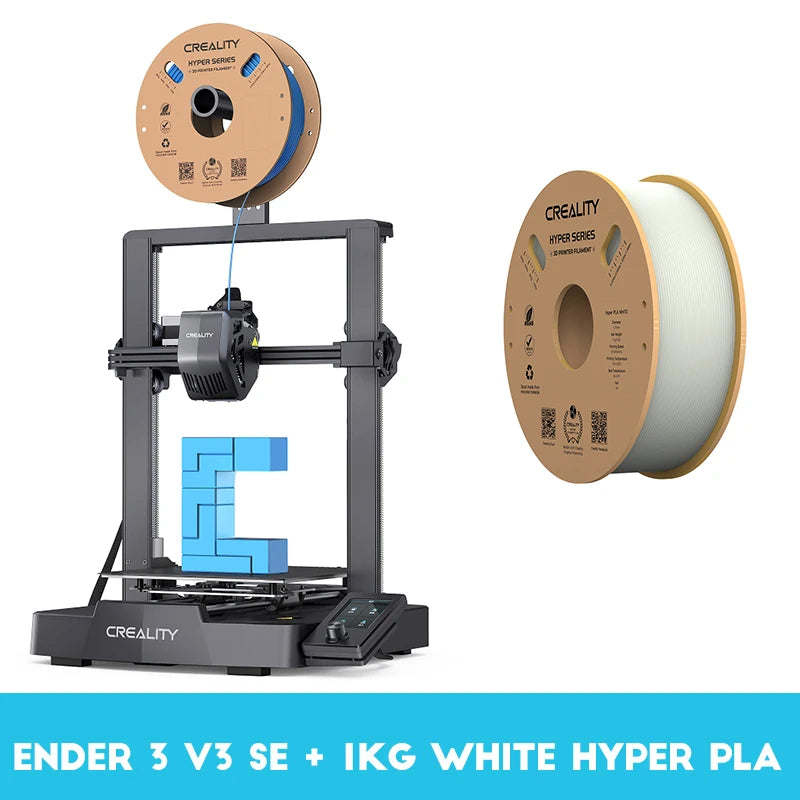Creality ender 3 v3 se impressora 3d, com 250 m/s, impressão rápida, nivelamento automático, extrusora sprite, duplo eixo z e eixo óptico y