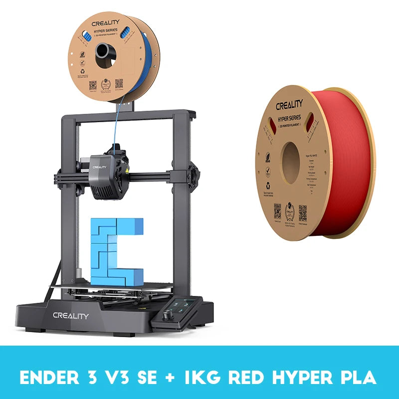 Creality ender 3 v3 se impressora 3d, com 250 m/s, impressão rápida, nivelamento automático, extrusora sprite, duplo eixo z e eixo óptico y