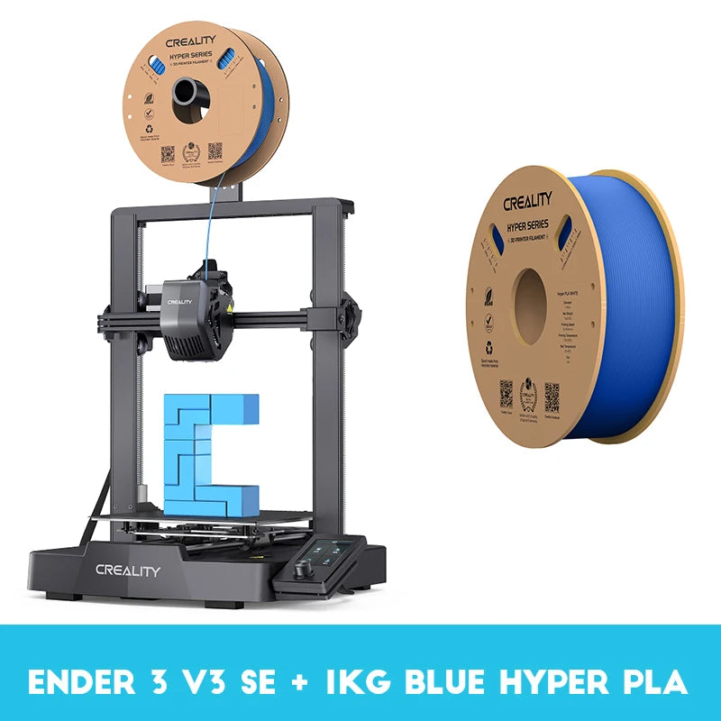 Creality ender 3 v3 se impressora 3d, com 250 m/s, impressão rápida, nivelamento automático, extrusora sprite, duplo eixo z e eixo óptico y
