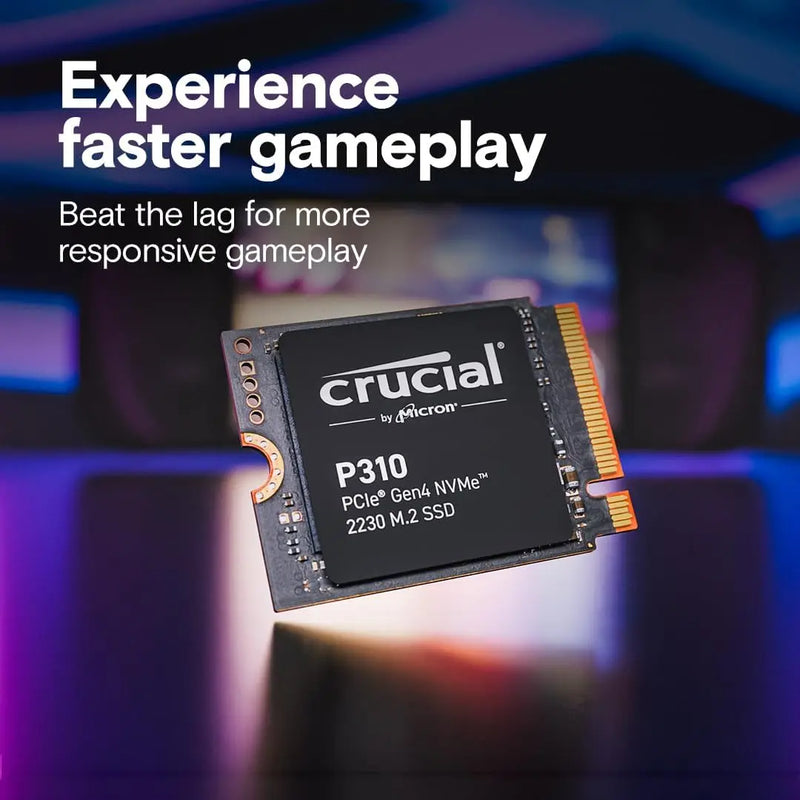 Crucial P310 SSD interno, 1TB, 2TB, M.2 2230, NVMe, PCIe Gen4, compatível com Steam Deck, ASUS ROG, Ally, MSI Claw e Microsoft Surface