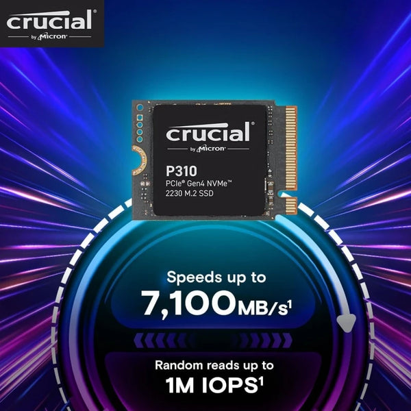 Crucial P310 SSD interno, 1TB, 2TB, M.2 2230, NVMe, PCIe Gen4, compatível com Steam Deck, ASUS ROG, Ally, MSI Claw e Microsoft Surface