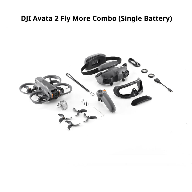 DJI Avata 2 Fly mais Combo FPV Drone, RC Motion 3 controle, 4K, óculos, 3 Cinema, Novo