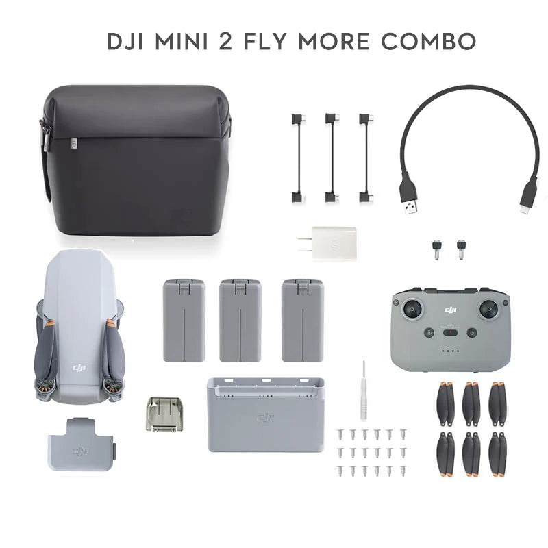 DJI-Mini 2 Drone Quadcopter, Menos de 249g, 31 Minutos de Tempo de Voo, 10km, Transmissão de Vídeo 4K, Marca Original, Novo, Em estoque